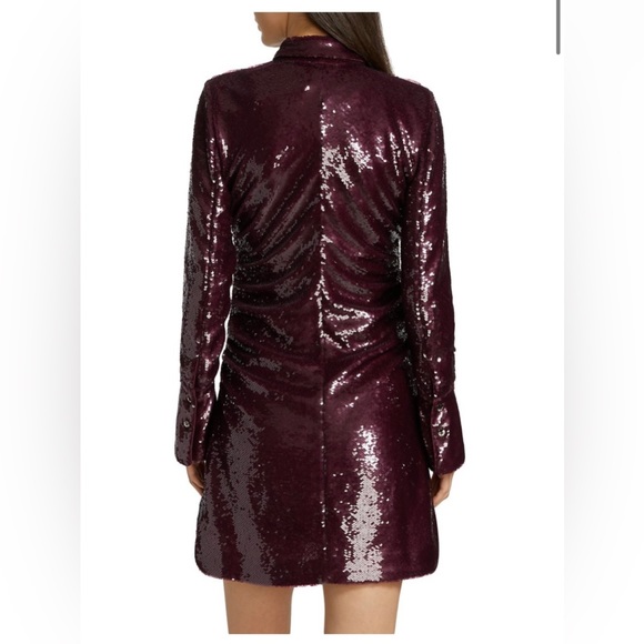 NWT GANNI Sequin shirt dress - Picture 2 of 5